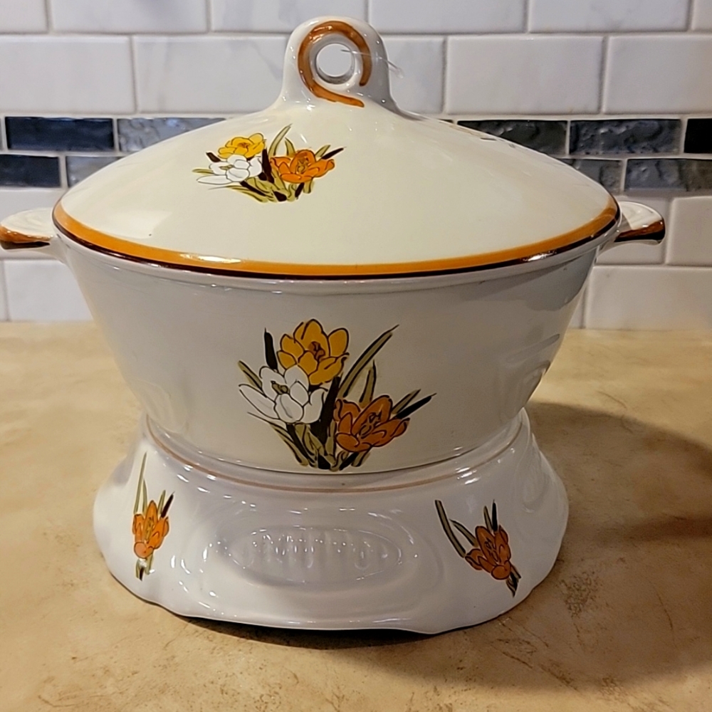3 Pc Pottery Warmer